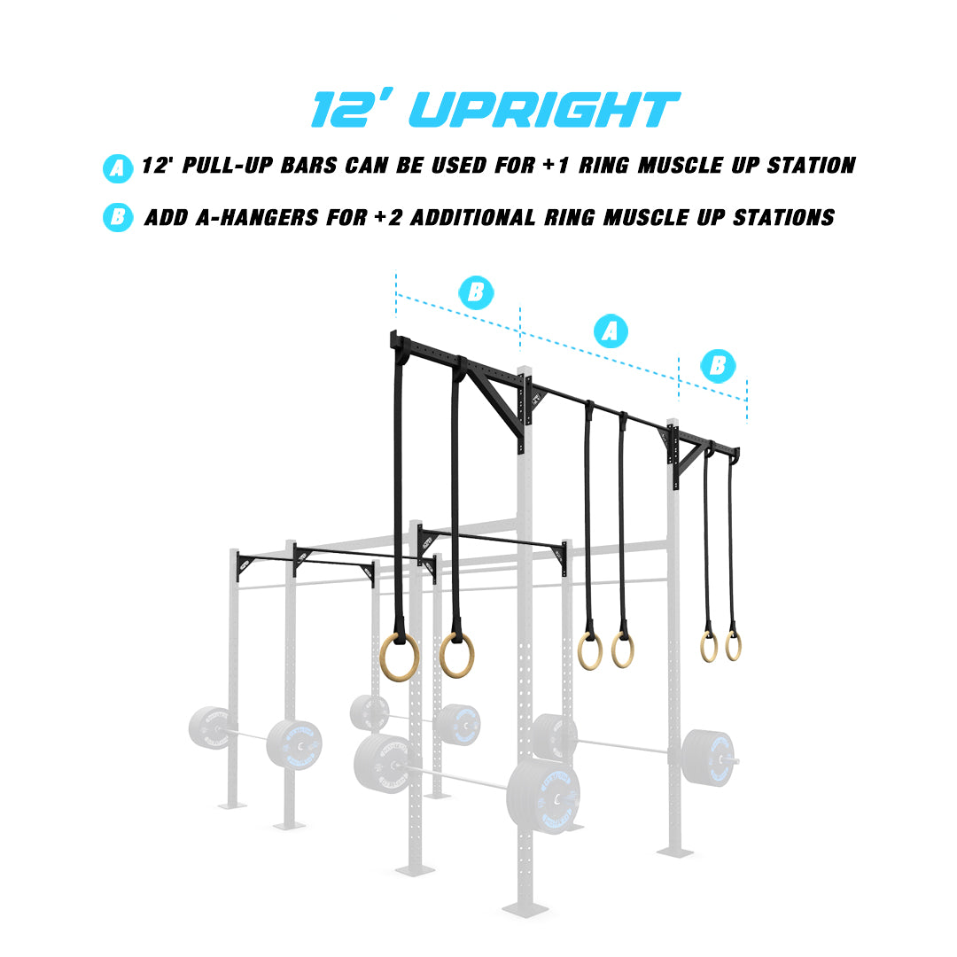 14' Freestanding Builder® Pull Up Rig 12' Upright Features