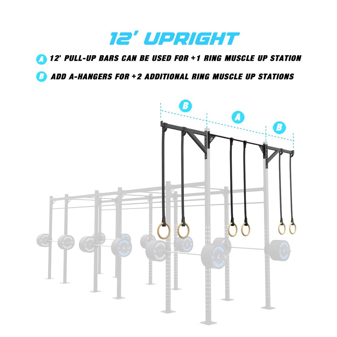 24' Freestanding Builder® Pull Up Rig 12' Upright Features