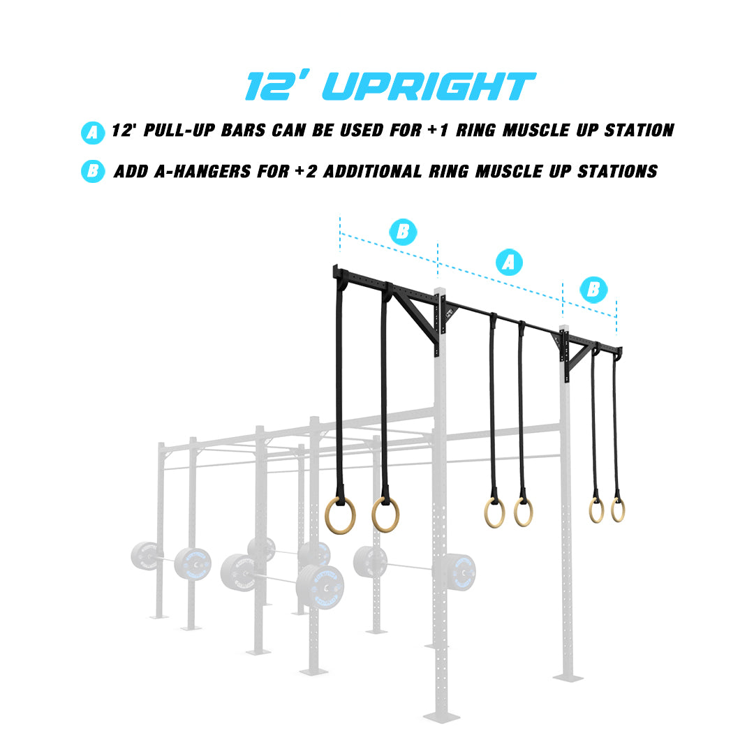 20' Freestanding Builder® Pull Up Rig 12' Upright Features