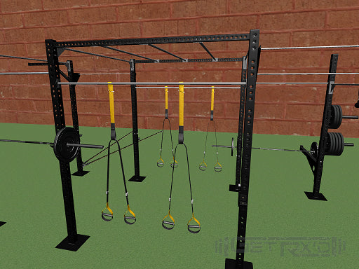 (4) TRX and monkey bars included (back view)