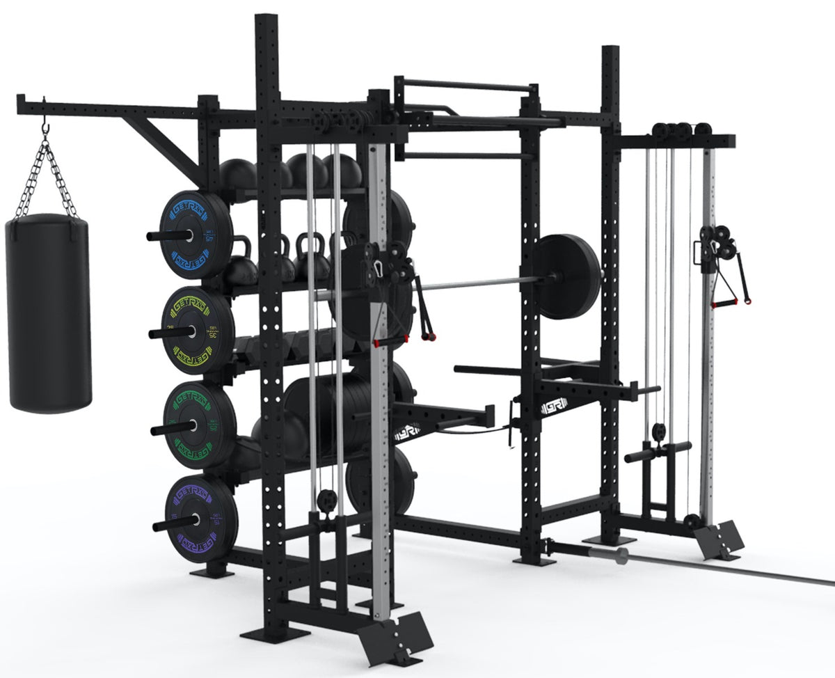 Possible Rack configurations with FT-PL-1000, power rack, and other accessories