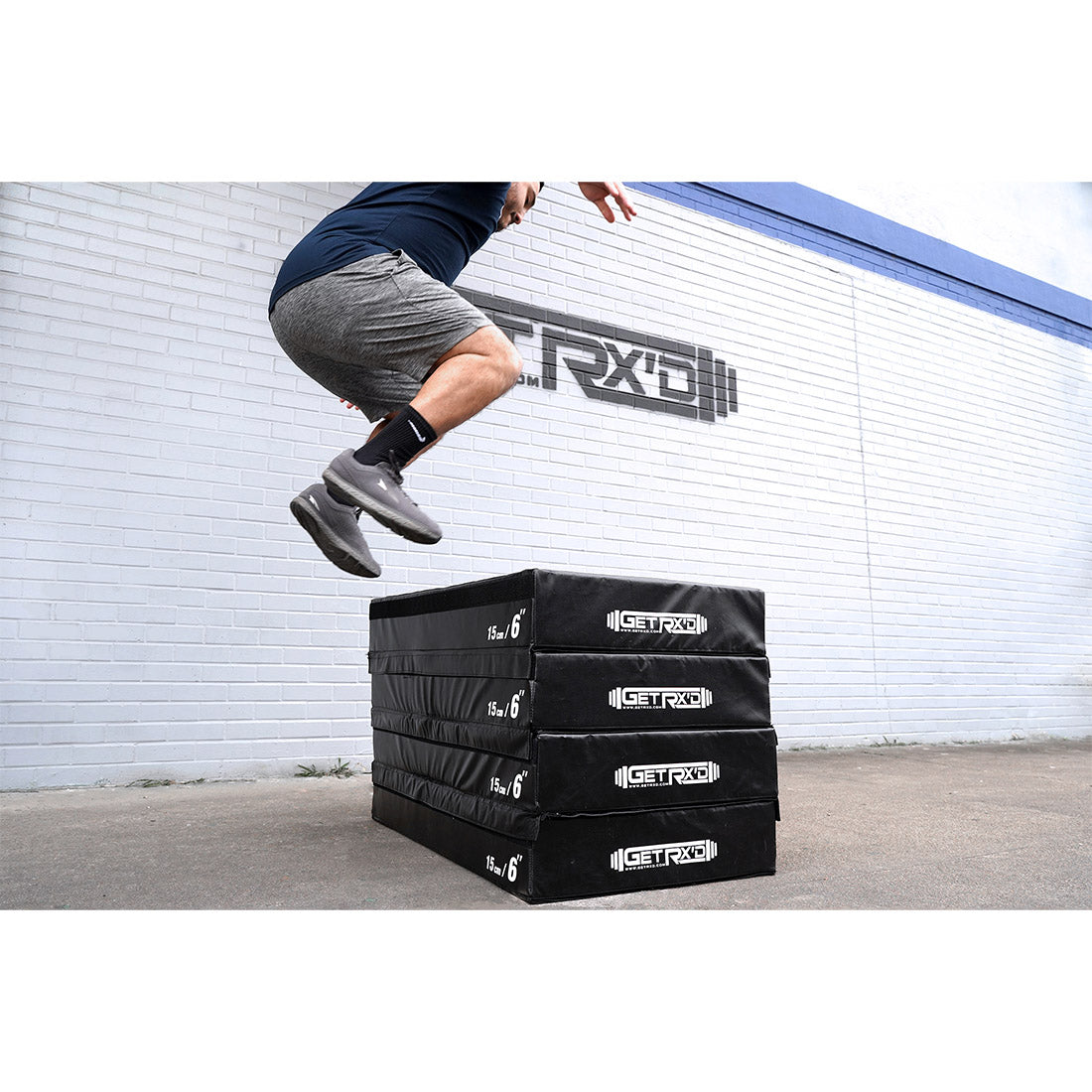 Stack multiple mats to use as plyo box for box jumps and step-ups