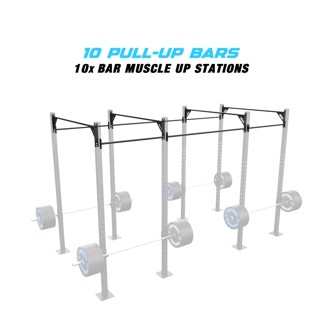 14' Freestanding Builder® Pull Up Rig 10 pull up bars
