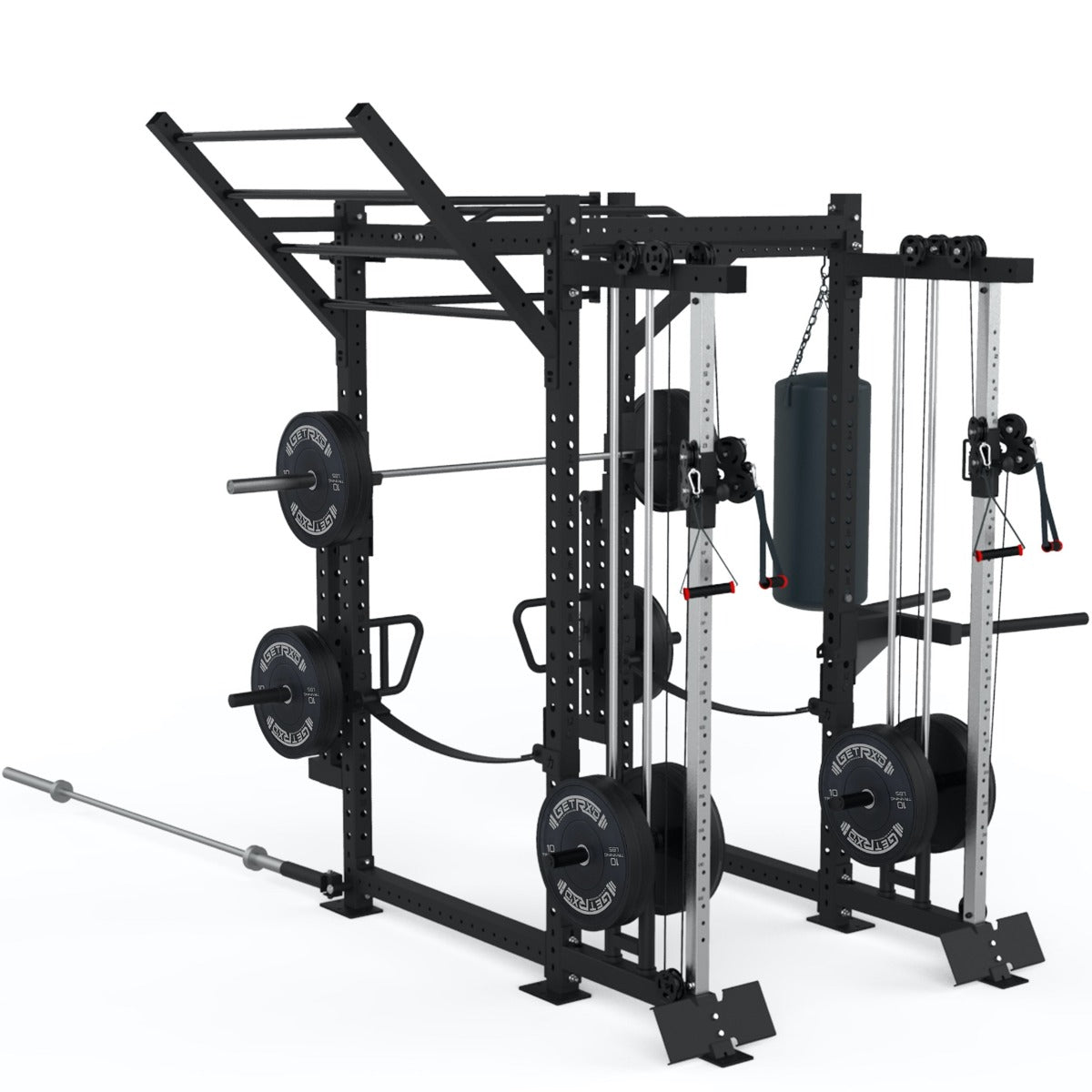 Possible Rack configurations with FT-PL-1000, power rack, and other accessories