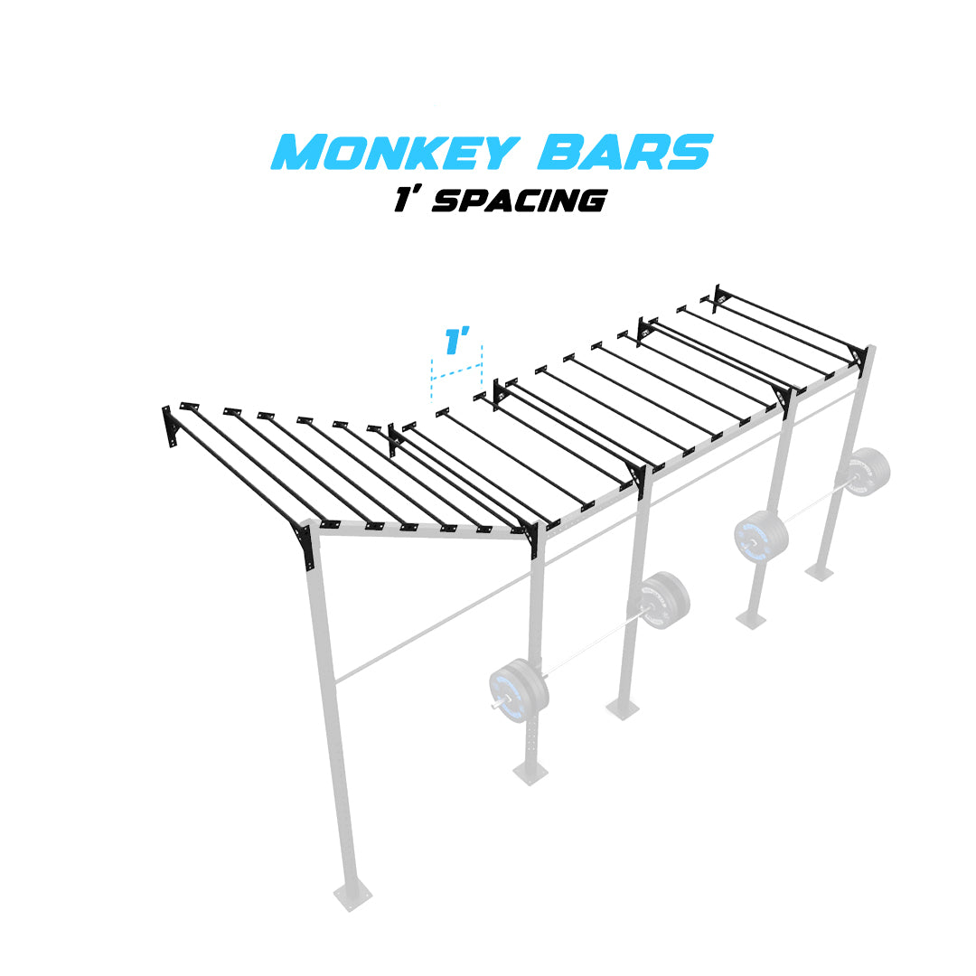 20' Wall-Mount Builder® Pull Up Rig 1' Spacing