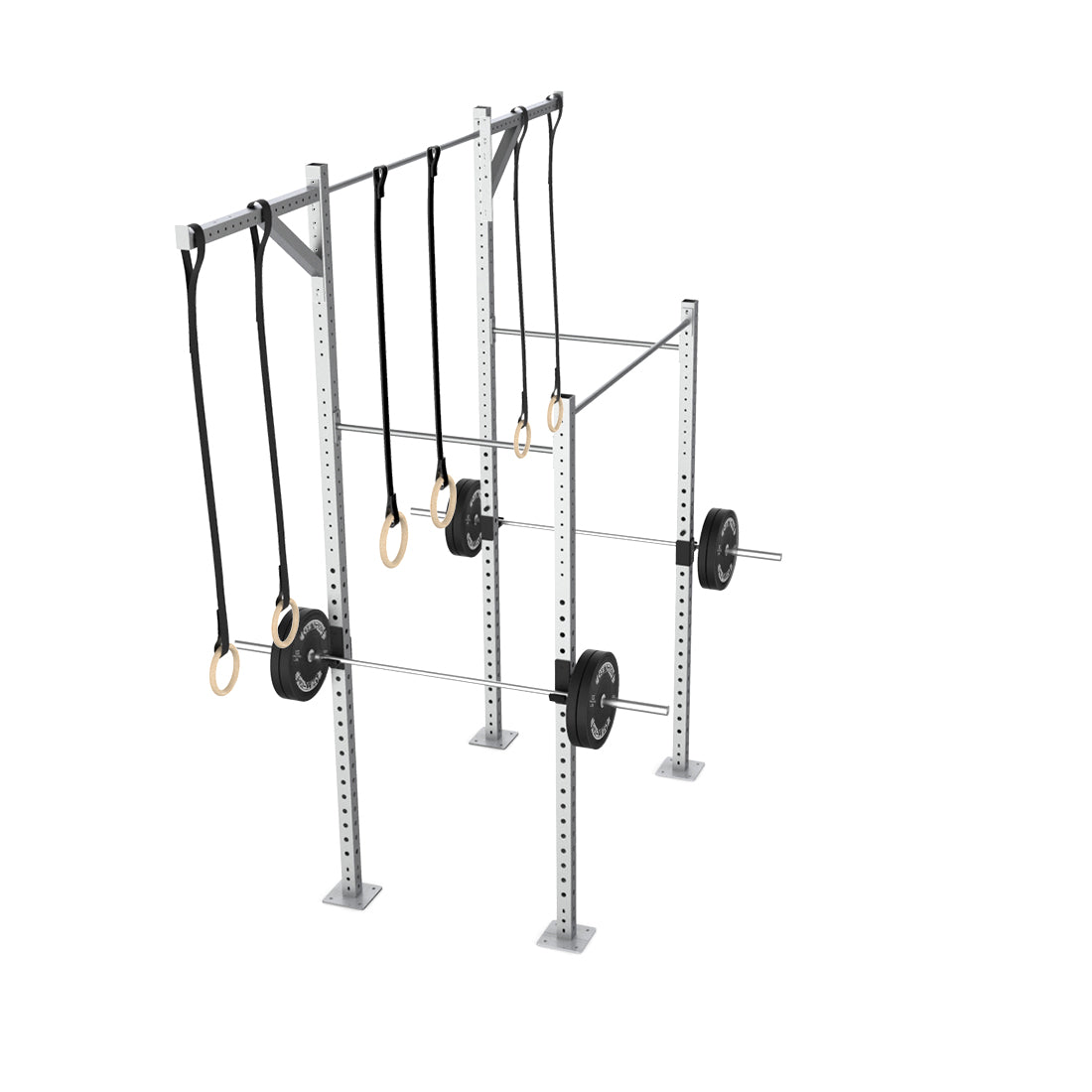 Optional Addition: 2x A-Hangers for added ring muscle up station from the 12' post