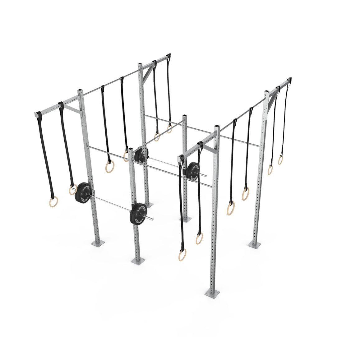 Optional Addition: 2x A-Hangers for added ring muscle up station from the 12' post