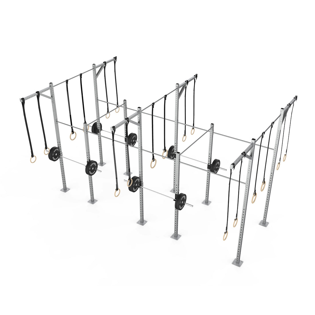 Optional Addition: 2x A-Hangers for added ring muscle up station from the 12' post