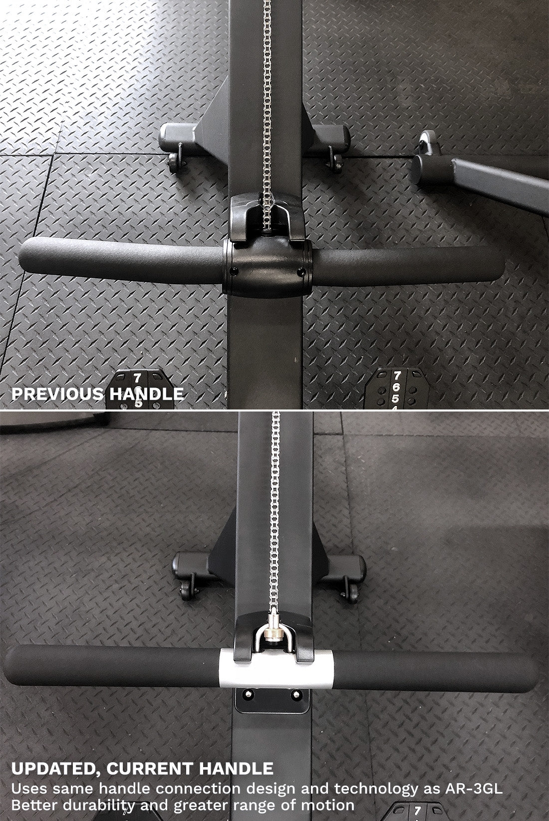 AR-1-PT-A25: Handle (for Rowers with serial number XK-1857 or lower)