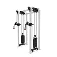 Builder Side-Stack Functional Trainer Set installed on 2' CrossBar Half Rack