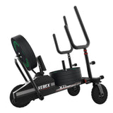 Load plates onto the XT4 Sled for better traction with the ground, which is key to engage the magnetic resistance