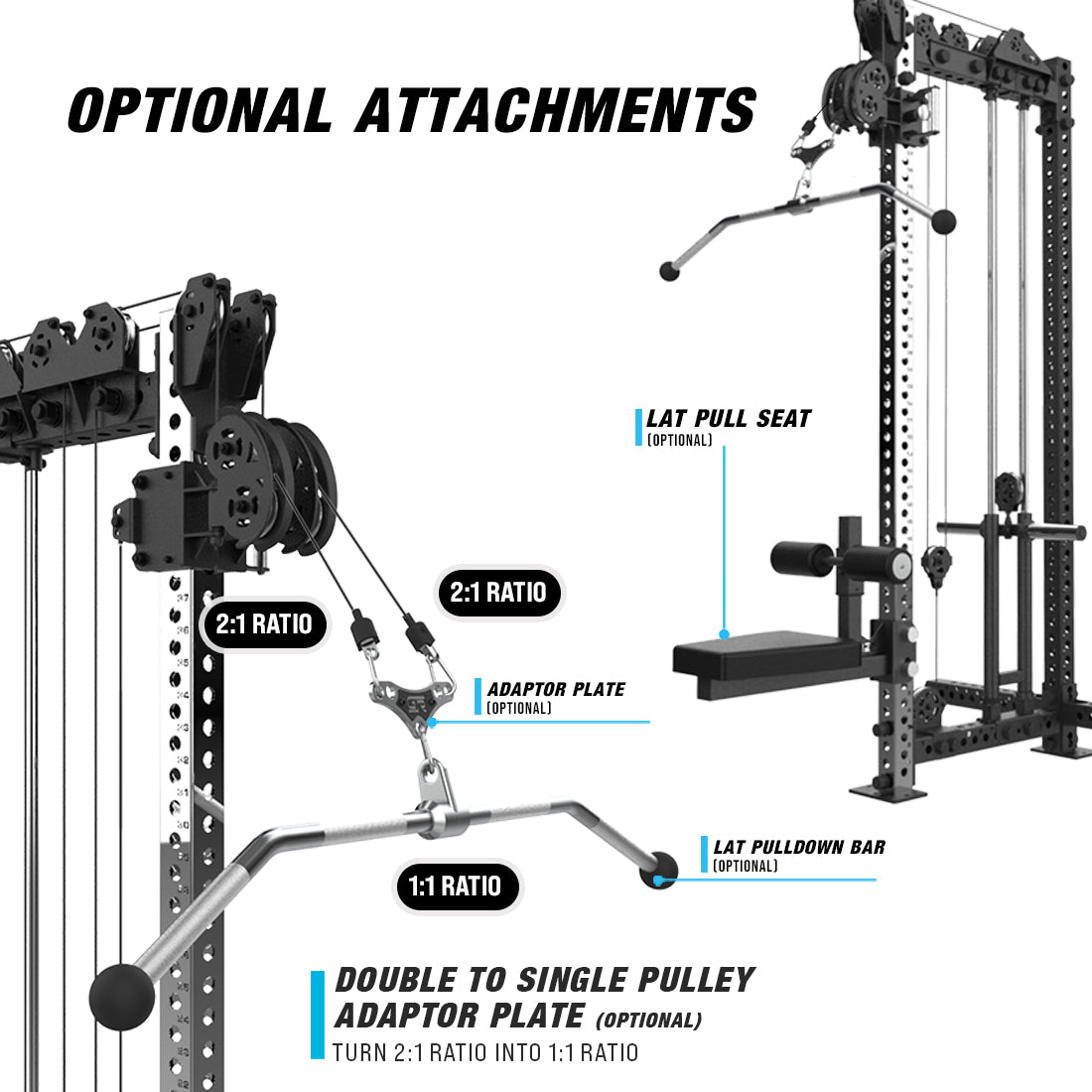 optional lat pull attachments