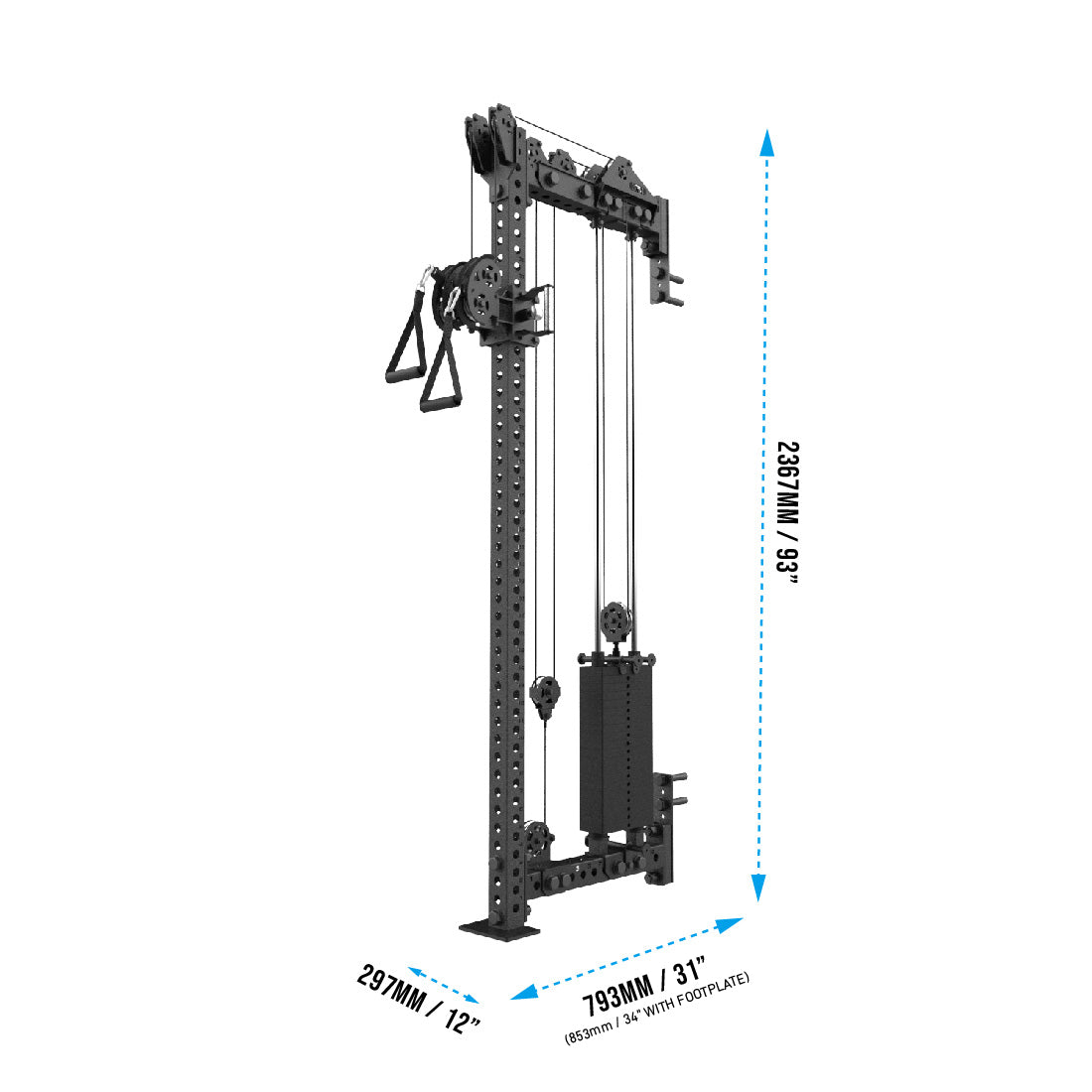RX3 3000 Wall-Mounted Cable Tower