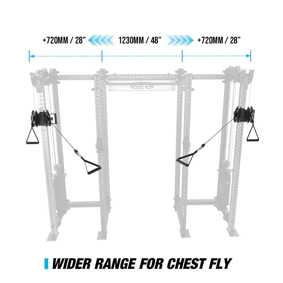 wider range for chest fly