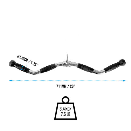 2000 28" Curl Bar Rotating Handle