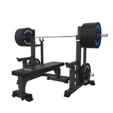 with barbell (not included)