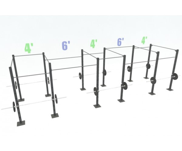 24' Freestanding Builder Rig: Single Bars