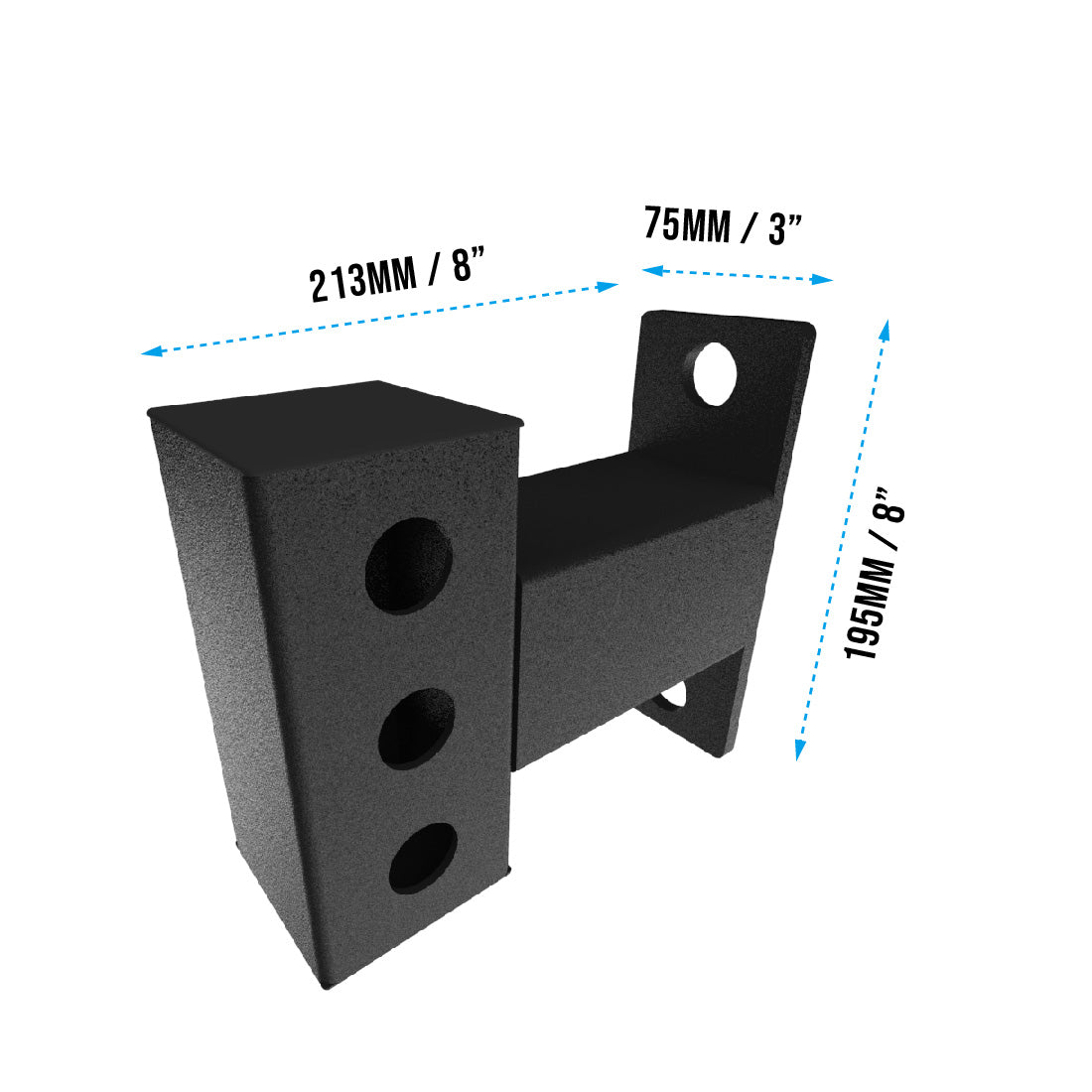 Shelf and Plate Sleeve Extension dimensions