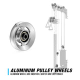 chrome upright aluminum pulley wheels