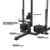 use bumper plates as stopper against your uprights