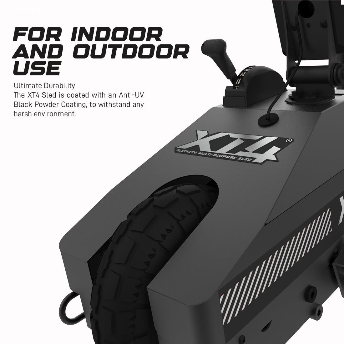 Xebex Fitness XT4 Sled Designed for indoor and outdoor usage with anti-UV black powder coat