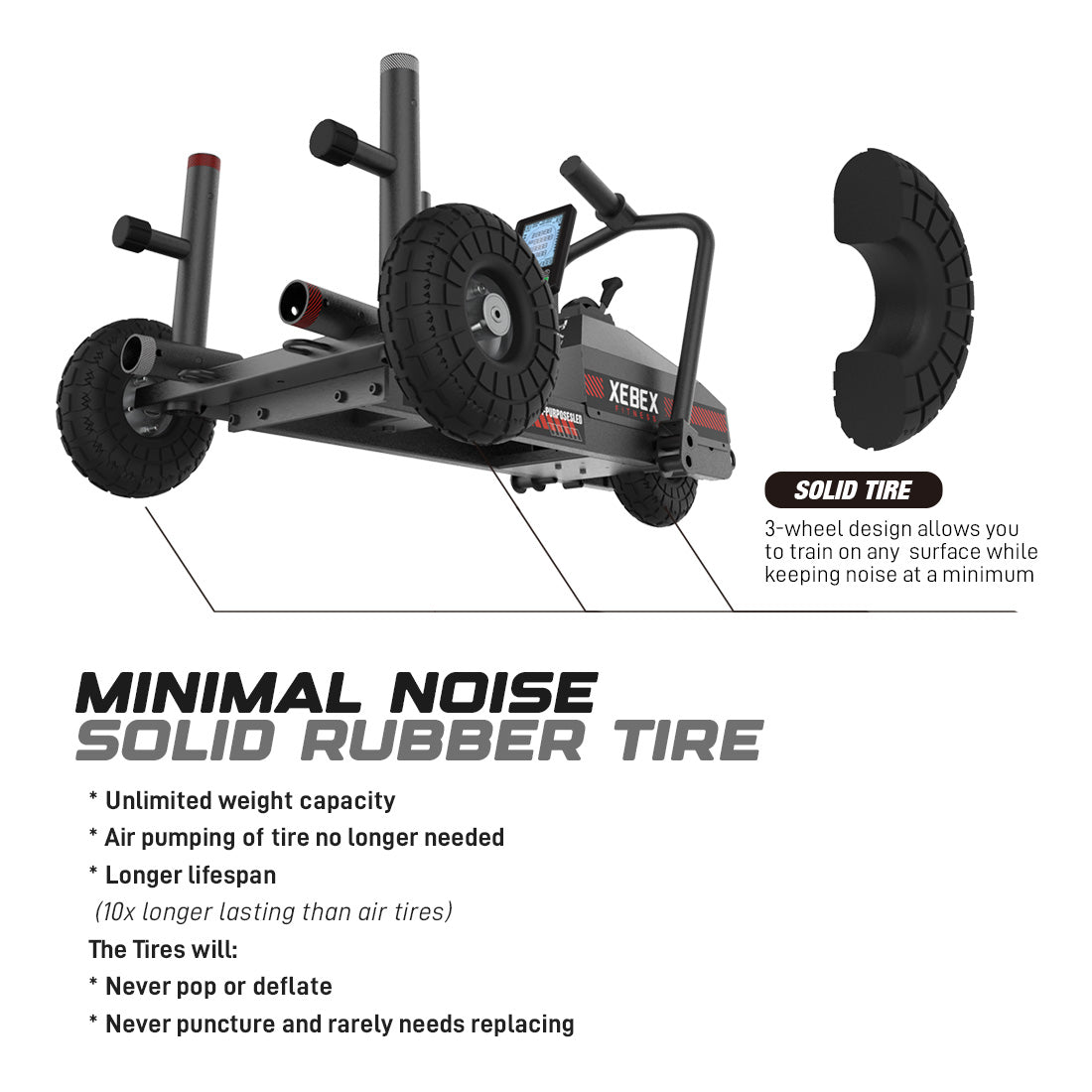 Xebex Fitness XT3 Plus V2 Sled Minimal noise
