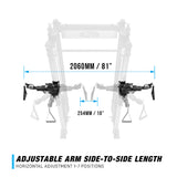 adjustable arm side-to-side length