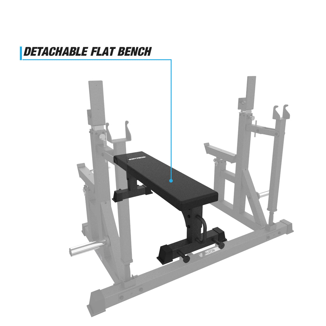 Detachable flat bench