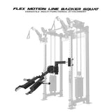 versatile multi-functional attachment - flex motion line backer squat