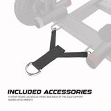 Xebex Fitness XT3 Plus V2 Sled V-Strap included with purchase which can be attached to front or rear side of sled
