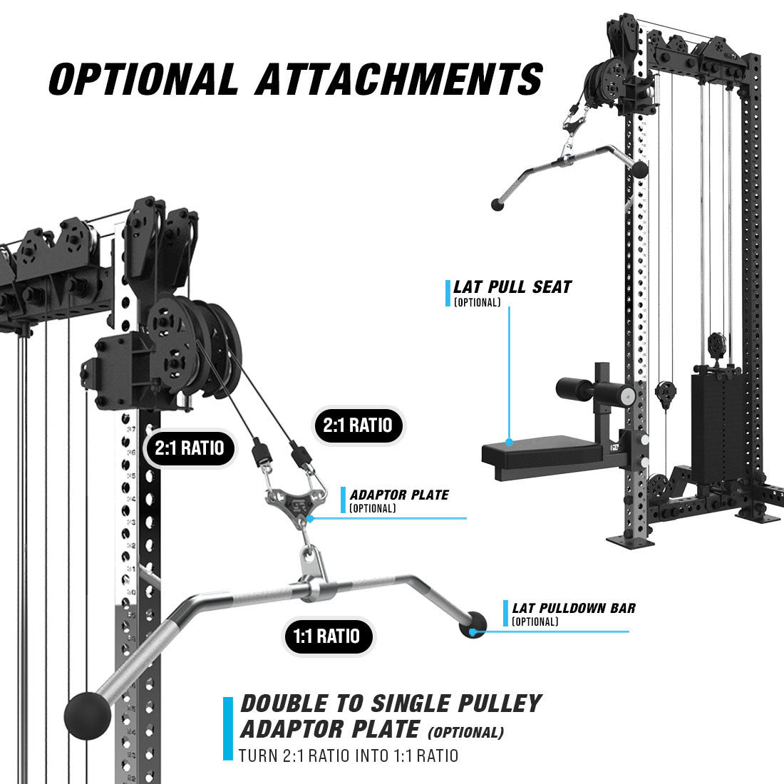 optional lat pull attachments