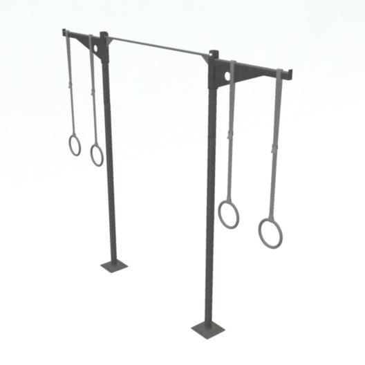 Extends outward and away from the Rig, which keeps the center space of your Rig open, saving a pullup space as well 