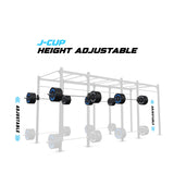 20' Freestanding Builder® Pull Up Rig J-Cup adjustability