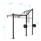 10' Wall-Mount Builder® Pull Up Rig: Advanced 2 length and width dimensions