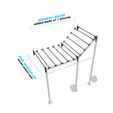 10' Wall-Mount Builder® Pull Up Rig Monkey bar middle spacing
