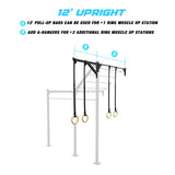 10' Wall-Mount Builder® Pull Up Rig 12' Upright Features
