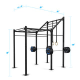 10' Freestanding Builder® Pull Up Rig: Advanced 2 length and width dimensions