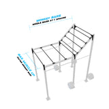 10' Freestanding Builder® Pull Up Rig Monkey bar middle spacing
