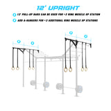 20' Wall-Mount Builder® Pull Up Rig 12' Upright Features
