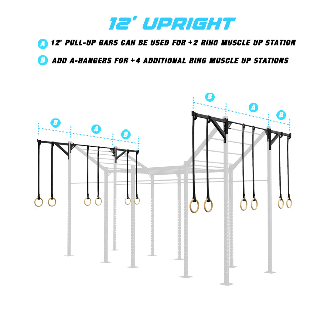 20' Freestanding Builder® Pull Up Rig 12' Upright Features
