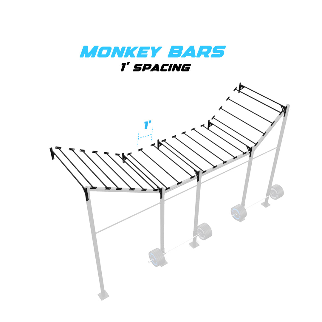 20' Wall-Mount Builder® Pull Up Rig 1' Spacing
