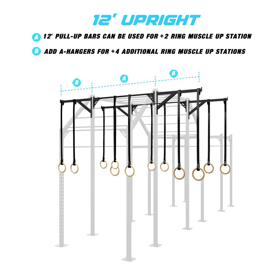 24' Freestanding Builder® Pull Up Rig 12' Upright Features
