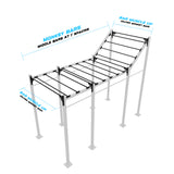 14' Freestanding Builder® Pull Up Rig Monkey bar middle spacing
