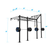 14' Wall-Mount Builder® Pull Up Rig: Advanced 3 length and width dimensions