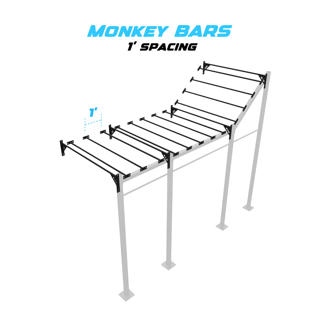 14' Wall-Mount Builder® Pull Up Rig 1' Spacing
