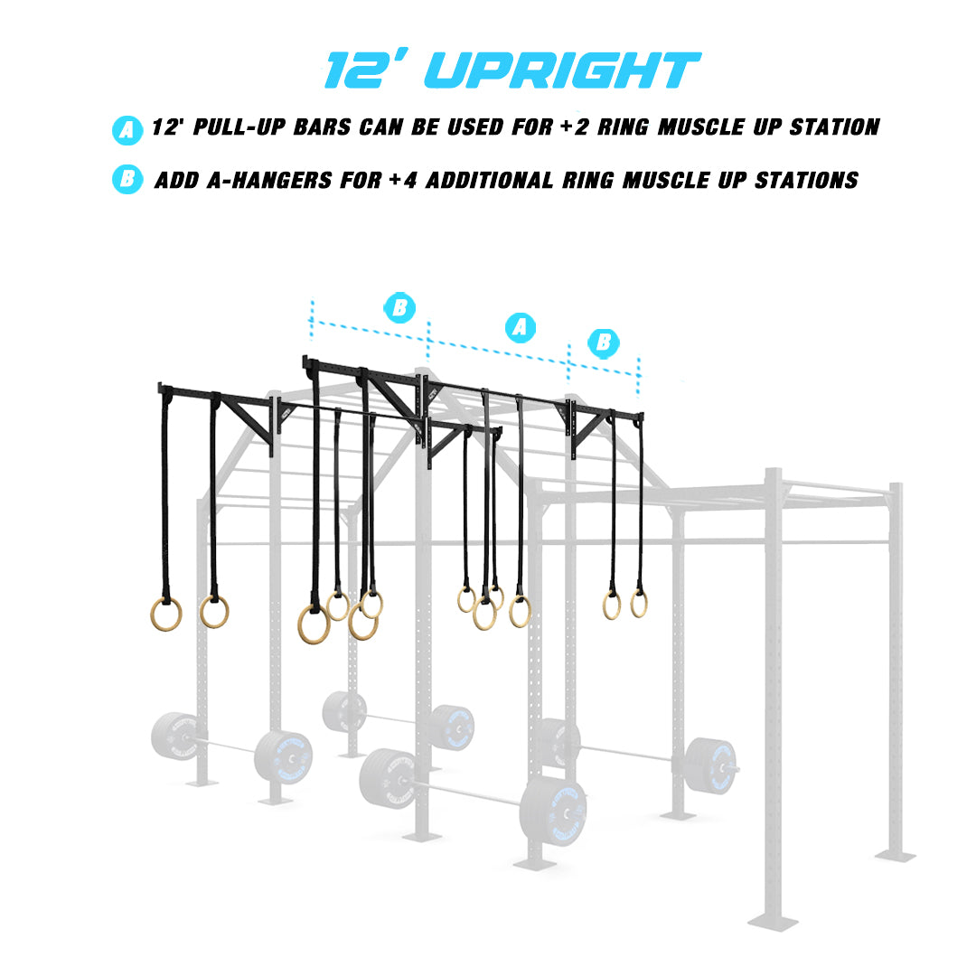 20' Freestanding Builder® Pull Up Rig 12' Upright Features

