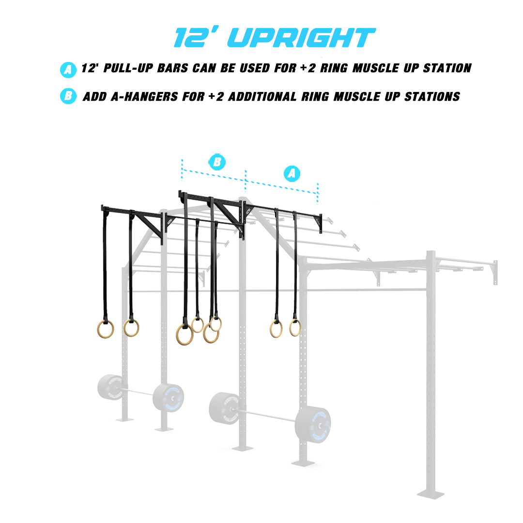 20' Wall-Mount Builder® Pull Up Rig 12' Upright Features
