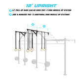 20' Wall-Mount Builder® Pull Up Rig 12' Upright Features
