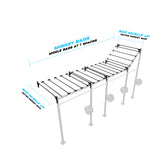 20' Wall-Mount Builder® Pull Up Rig Monkey bar middle spacing

