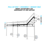 20' Wall-Mount Builder® Pull Up Rig Pull-Up Bar, Crossbar and Monkey Bar Adjustability
